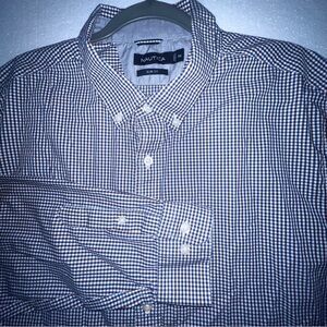 Nautica Brown Casual Button Down Shirt Crisp Cotton